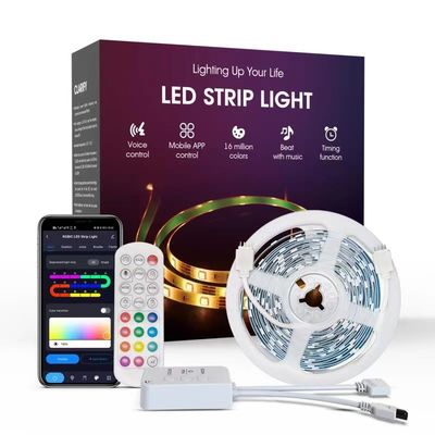 5m Akıllı LED Işık Şeridi Uzaktan Kumanda Müzikle Senkronizasyon Adreslenebilir SMD5050 Dream Color