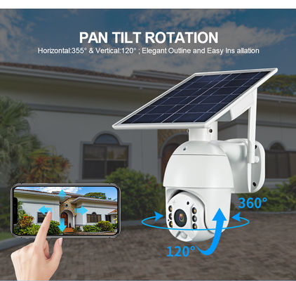 TUYA Smart 2MP Güneş Paneli PTZ IP Dome WIFI Kamera PIR IP66 1080P HD Pil