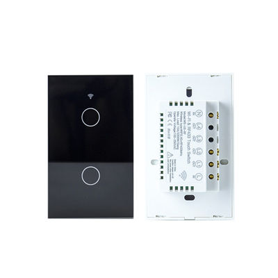 110V-240V Tuya Smart Wifi 2 Gang Işık Anahtarı Alexa Uyumlu Işık Anahtarları