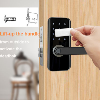 Ev Güvenlik Parmak İzi Akıllı Wifi Kapı Kilidi Anahtarsız Giriş Kapı Kilidi Tuş Takımı IC Kartı ile